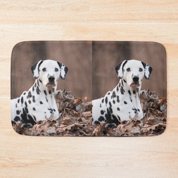 Item preview, Dalmatian Dog Relaxing in Autumn Leaves designed and sold by VanGaldo.