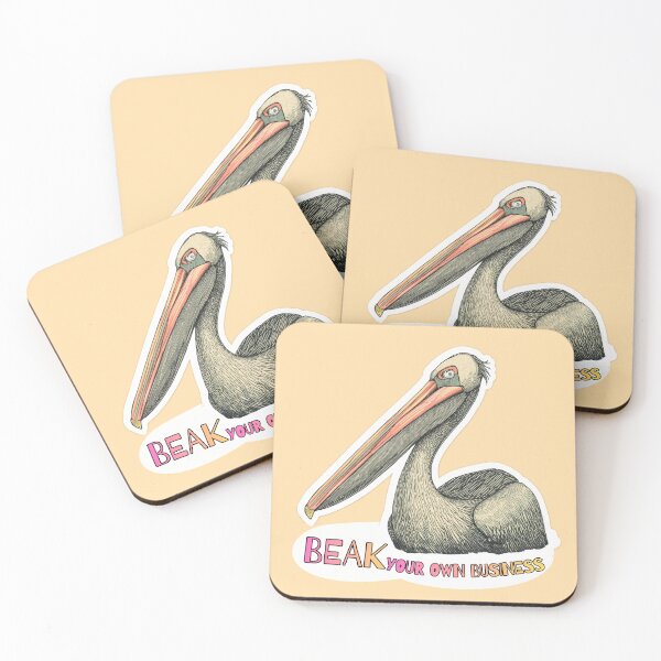 Item preview, Funny Pelican Beak Your Own Business Bird Sticker designed and sold by KaBaRen.