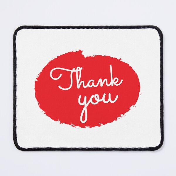 Item preview, Thank You Cursive Text on Red Brush Stroke designed and sold by paolboa.