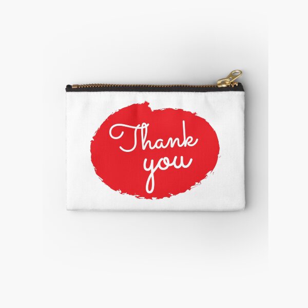 Item preview, Thank You Cursive Text on Red Brush Stroke designed and sold by paolboa.