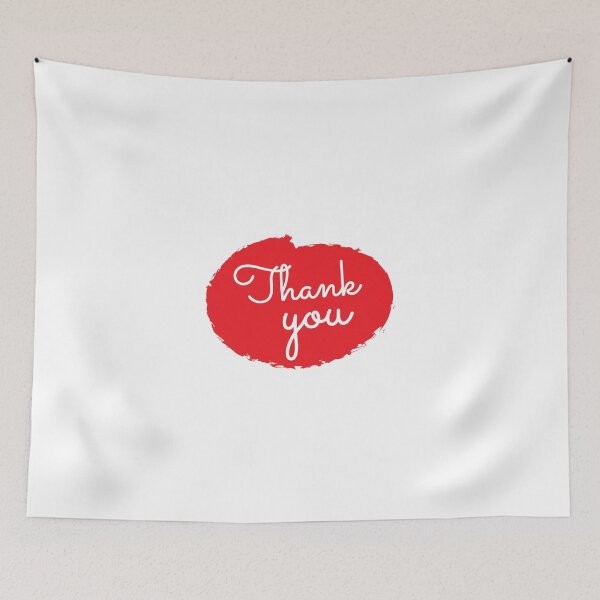 Item preview, Thank You Cursive Text on Red Brush Stroke designed and sold by paolboa.