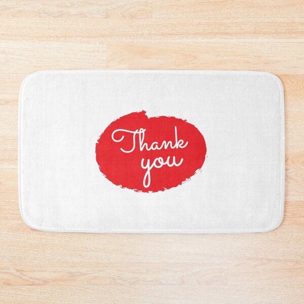 Item preview, Thank You Cursive Text on Red Brush Stroke designed and sold by paolboa.