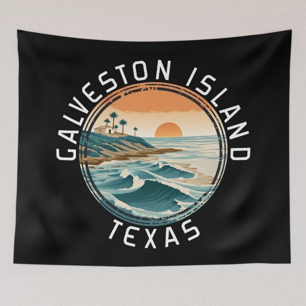 Item preview, Galveston Island - Texas (with White Lettering) designed and sold by VelvetRoom.