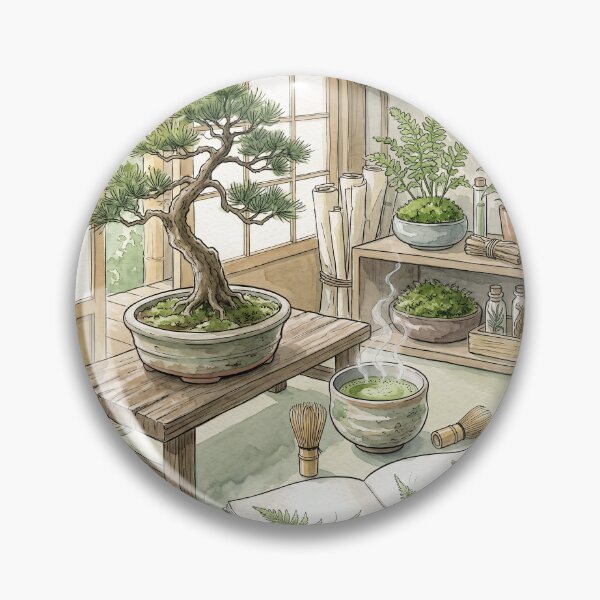 Artikelvorschau, Botanische Bonsai-Studie – Zen-Pflanzen-Aquarellnotizbuch entworfen und verkauft von MissoStudio.