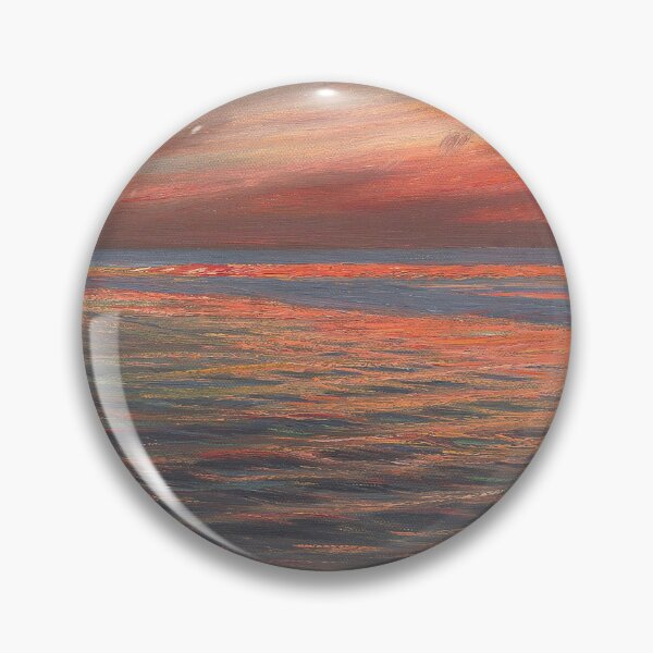 Item preview, Sunset over the Sea nautical maritime oval seascape ocean painting by Harald Slott-Møller designed and sold by Jéanpaul  Ferro.