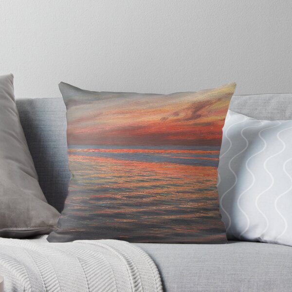 Item preview, Sunset over the Sea nautical maritime oval seascape ocean painting by Harald Slott-Møller designed and sold by Jéanpaul  Ferro.