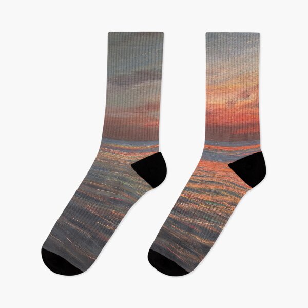 Item preview, Sunset over the Sea nautical maritime oval seascape ocean painting by Harald Slott-Møller designed and sold by Jéanpaul  Ferro.