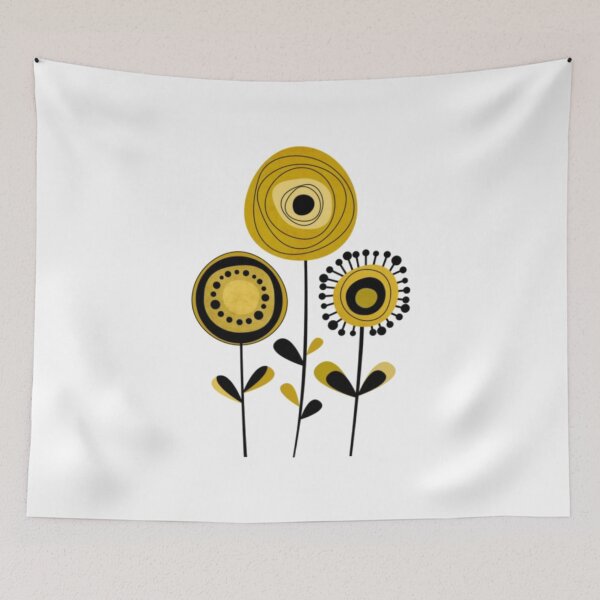 Item preview, Mid Century Modern Flowers 9 designed and sold by alvablakefg.