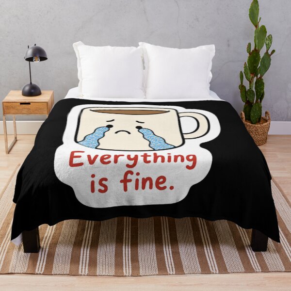 Item preview, Everything Is Fine Crying Coffee Mug Sticker designed and sold by Vision Crafted.