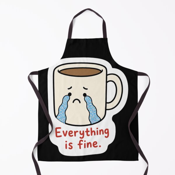 Item preview, Everything Is Fine Crying Coffee Mug Sticker designed and sold by Vision Crafted.