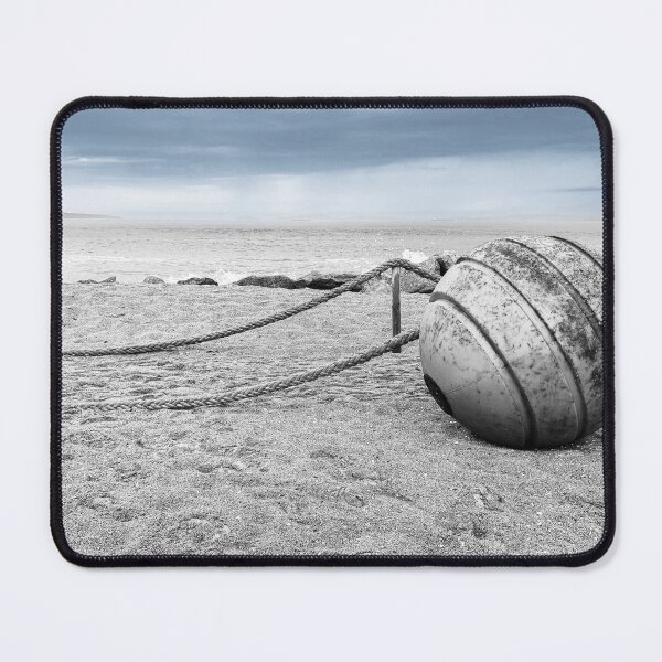 Item preview, Black and White Coastal Landscape with Bronze Buoy designed and sold by Faith Based Decor & Art &Gifts.