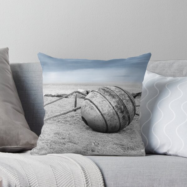 Item preview, Black and White Coastal Landscape with Bronze Buoy designed and sold by Faith Based Decor .
