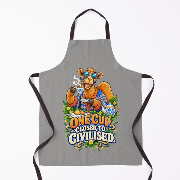 Item preview, One Cup Closer to Civilised – Funny Camel T-Shirt Animal Graphic Camel T-Shirt designed and sold by Camel & Quirk.