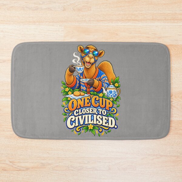 Item preview, One Cup Closer to Civilised – Funny Camel T-Shirt Animal Graphic Camel T-Shirt designed and sold by Camel & Quirk.