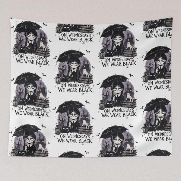 Item preview, On Wednesdays We Wear Black Gothic Halloween Girl designed and sold by Mind-Drift.