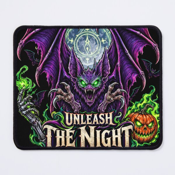 Item preview, "Unleash the Night" – A spooky Halloween bat with pumpkin and magic designed and sold by thirtyonestars.