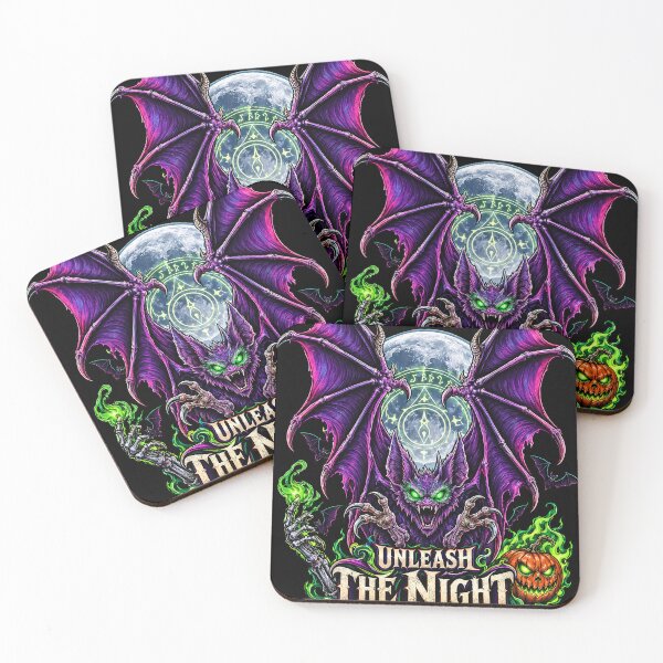 Item preview, "Unleash the Night" – A spooky Halloween bat with pumpkin and magic designed and sold by thirtyonestars.