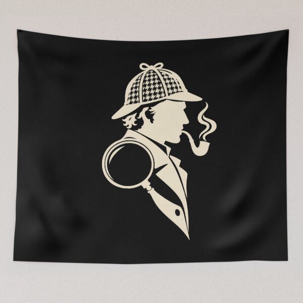 Item preview, Sherlock Holmes: Pen Nib Detective Silhouette designed and sold by Fenay Designs.