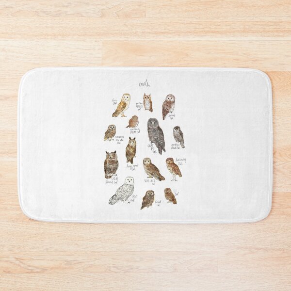 Item preview, Educational Watercolor Owl Species Chart Nature Illustration designed and sold by clowesnasmer.
