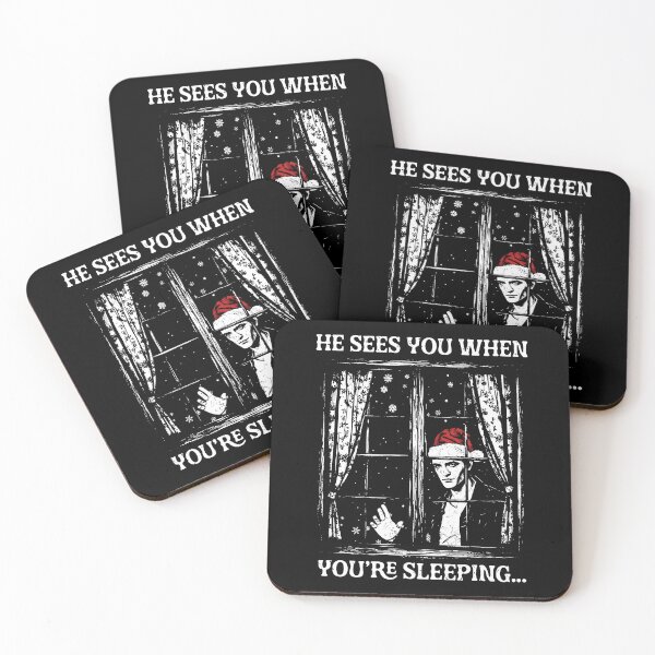 Item preview, He Sees You When You’re Sleeping Creepy Santa Scene designed and sold by Mind-Drift.