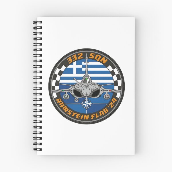 Item preview, Hellenic Air Force 332 SQN Dassault Rafale Ramstein Flag 24 Patch designed and sold by CharlieDesings.