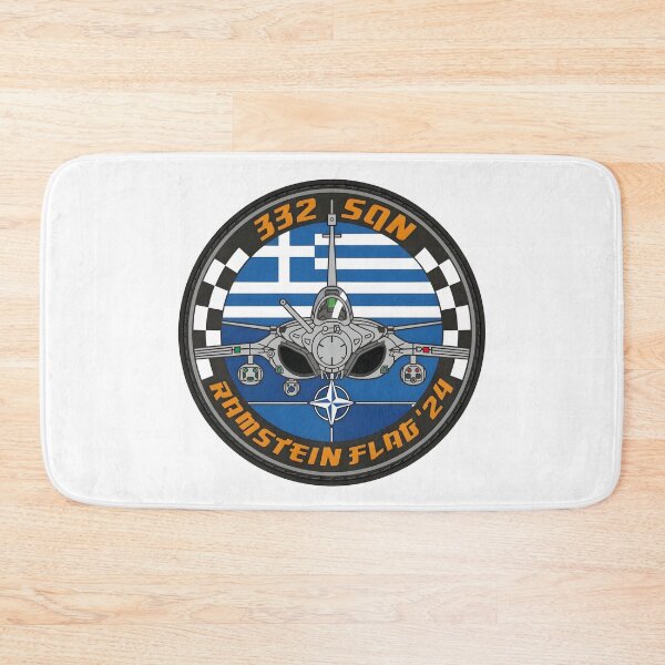 Item preview, Hellenic Air Force 332 SQN Dassault Rafale Ramstein Flag 24 Patch designed and sold by CharlieDesings.