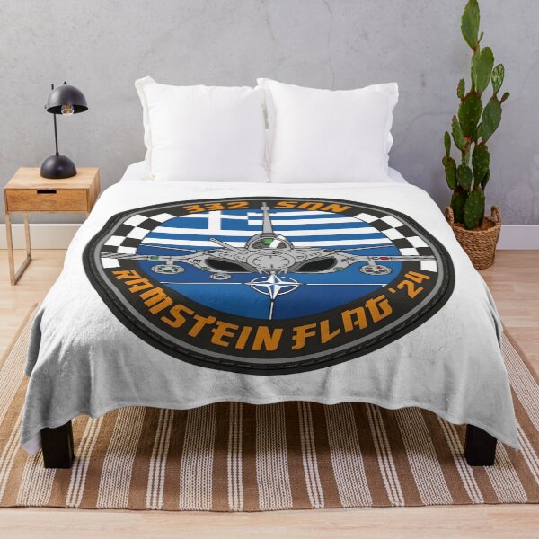 Item preview, Hellenic Air Force 332 SQN Dassault Rafale Ramstein Flag 24 Patch designed and sold by CharlieDesings.