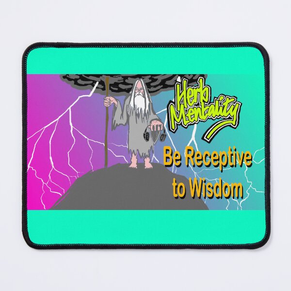 Item preview, Be Receptive to Wisdom (teal) designed and sold by Herb-Mentality.