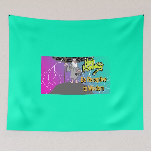Item preview, Be Receptive to Wisdom (teal) designed and sold by Herb-Mentality.