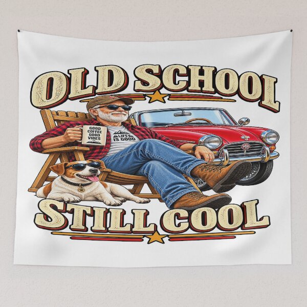 Item preview, Old School, Still Cool – Retro Humor designed and sold by JanChryzostom.