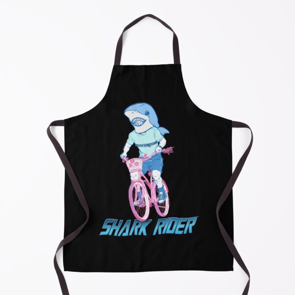 Item preview, Cool Shark Rider on Pink Bicycle Retro Cartoon designed and sold by clowesnasmer.