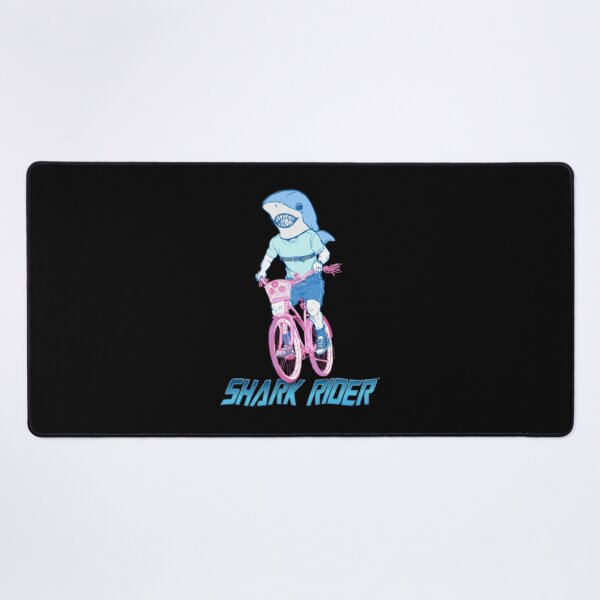 Item preview, Cool Shark Rider on Pink Bicycle Retro Cartoon designed and sold by clowesnasmer.