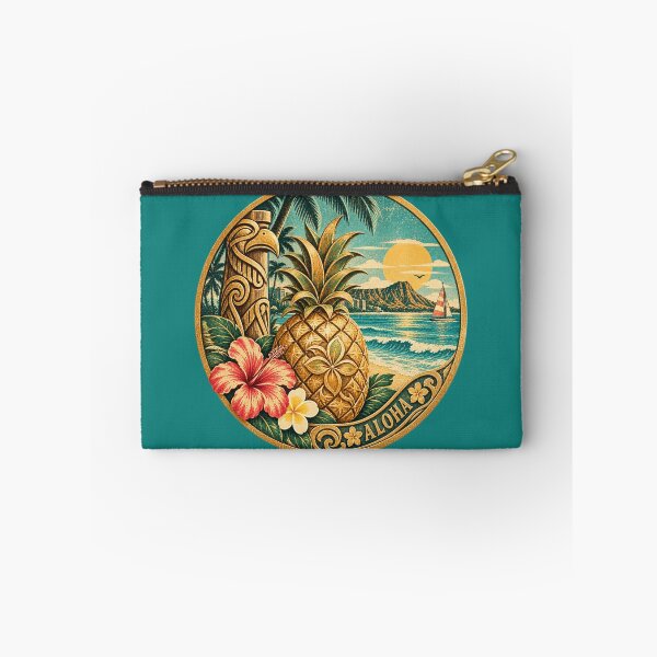Item preview, Vintage Hawaii Aloha Medallion – Golden Pineapple & Diamond Head designed and sold by Plus91BIRD.
