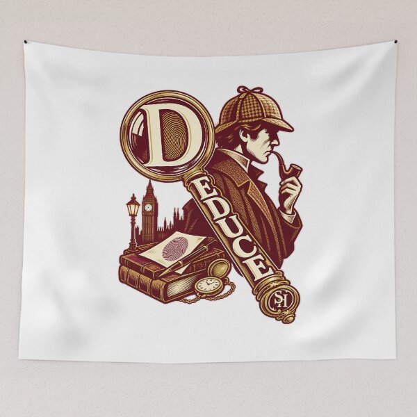 Item preview, Sherlock Holmes: Deduce in Burgundy and Gold designed and sold by Fenay Designs.