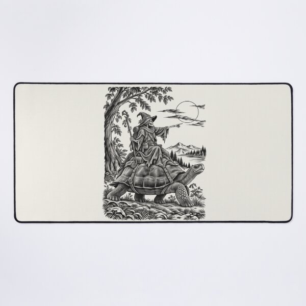 Item preview, Skeleton Adventurer Tortoise Rider – Vintage Fantasy Art designed and sold by AmiGraph.