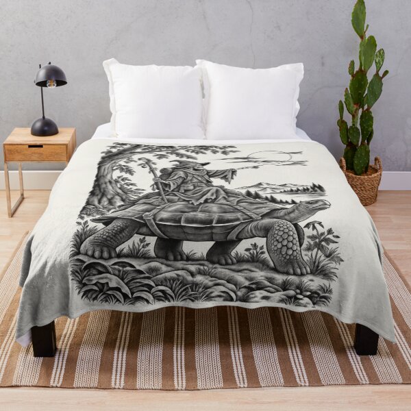 Item preview, Skeleton Adventurer Tortoise Rider – Vintage Fantasy Art designed and sold by AmiGraph.
