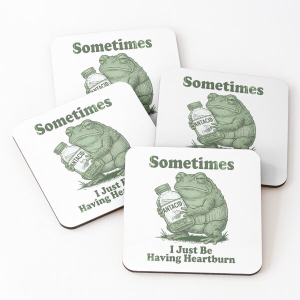 Item preview, Sometimes Heartburn Frog Antacid Humor Amphibian designed and sold by Glow-Paw-Studio.