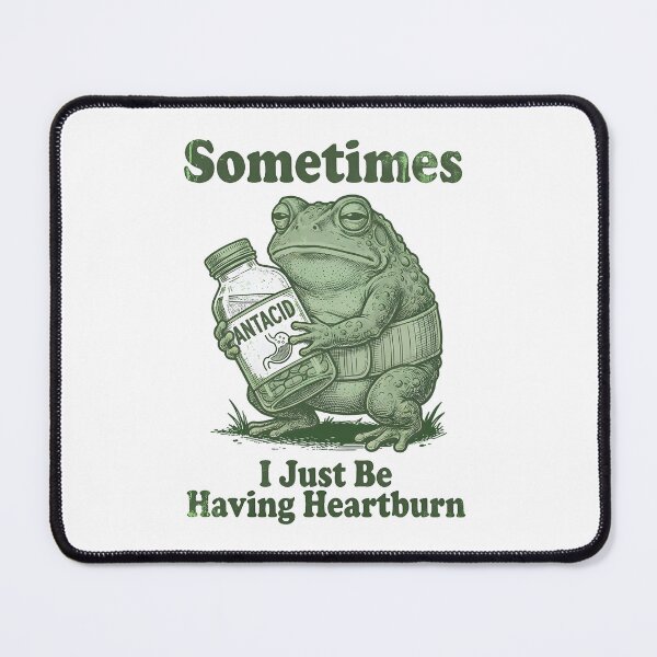 Item preview, Sometimes Heartburn Frog Antacid Humor Amphibian designed and sold by Glow-Paw-Studio.