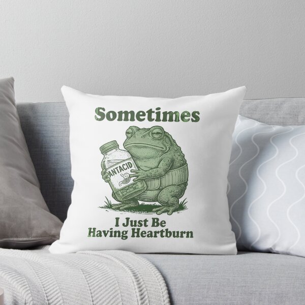 Item preview, Sometimes Heartburn Frog Antacid Humor Amphibian designed and sold by Glow-Paw-Studio.