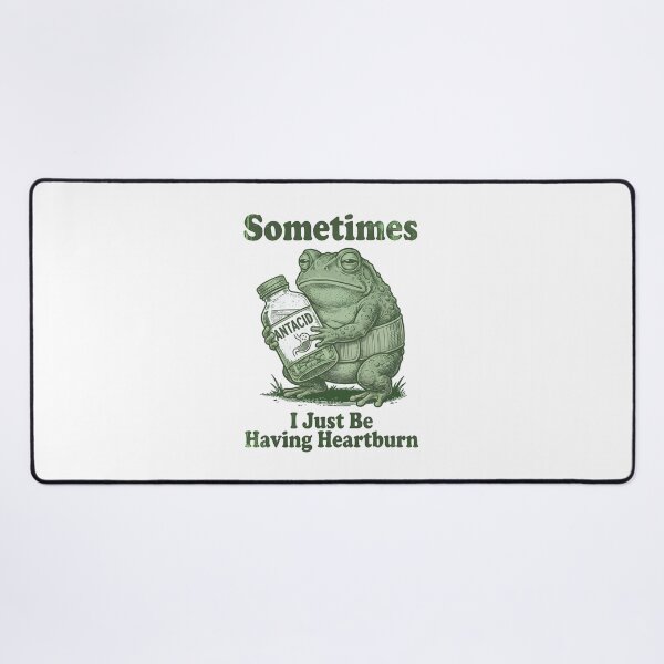 Item preview, Sometimes Heartburn Frog Antacid Humor Amphibian designed and sold by Glow-Paw-Studio.