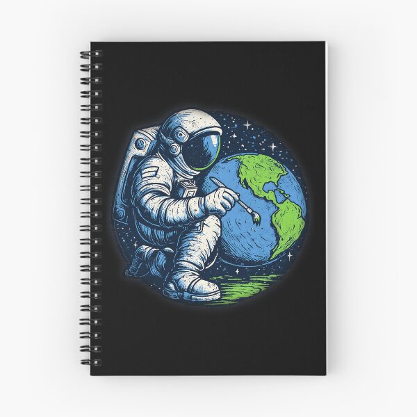 Item preview, Astronaut Artist Painting Earth – Creative Space Art designed and sold by D-Oles-Mercher.