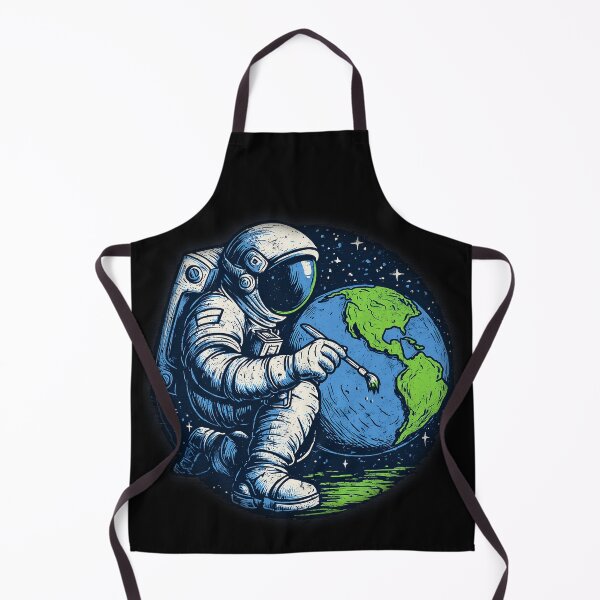 Item preview, Astronaut Artist Painting Earth – Creative Space Art designed and sold by D-Oles-Mercher.