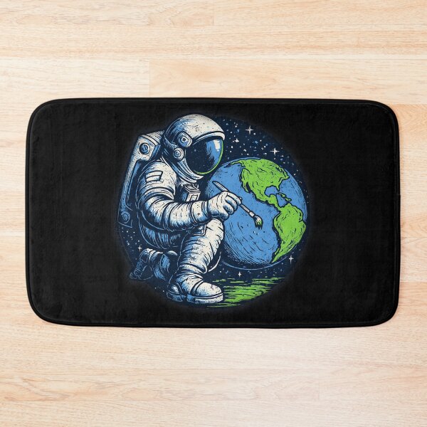 Item preview, Astronaut Artist Painting Earth – Creative Space Art designed and sold by D-Oles-Mercher.