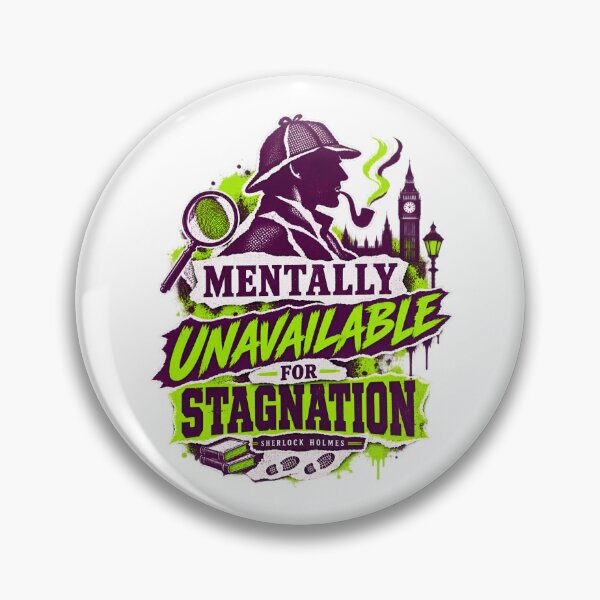 Item preview, Sherlock Holmes: Mentally Unavailable Neon Collage designed and sold by Fenay Designs.