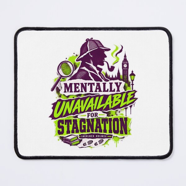 Item preview, Sherlock Holmes: Mentally Unavailable Neon Collage designed and sold by Fenay Designs.