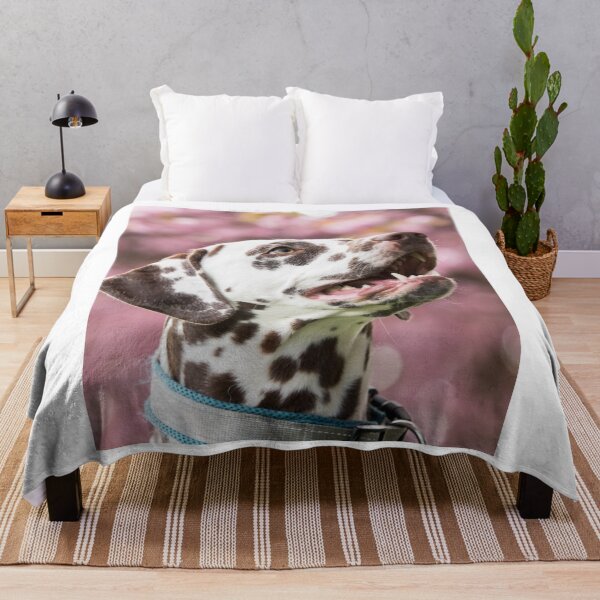 Item preview, Happy Dalmatian Dog in Cherry Blossoms designed and sold by VanGaldo.