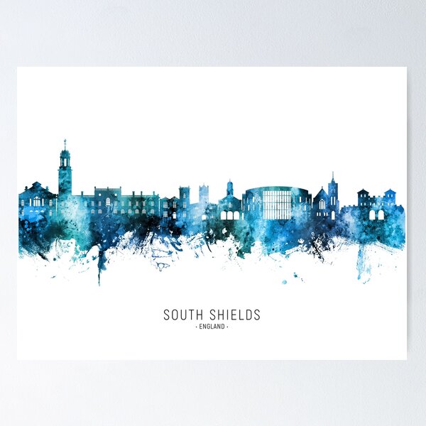 Item preview, South Shields England Skyline designed and sold by ArtPrints.