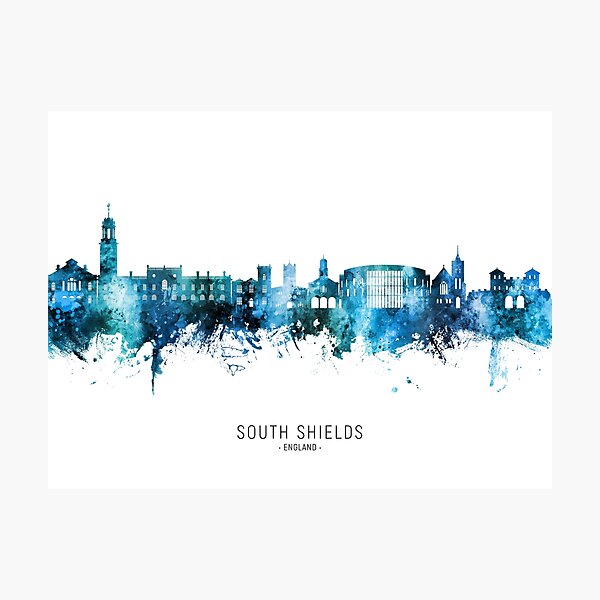 Item preview, South Shields England Skyline designed and sold by ArtPrints.
