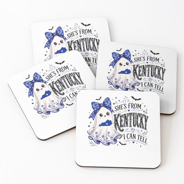 Item preview, She's From Kentucky Ghost Halloween Floral Bow designed and sold by Glow-Paw-Studio.