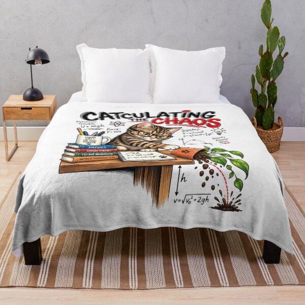 Item preview, Catculating The Chaos – Funny Physics Cat Scientist designed and sold by Spyshirt.